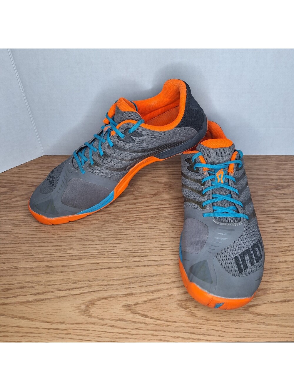 Inov-8 F-Lite 235 Men's 10.5 Cross Training Gym Shoes Grey Orange Blue V1 VGC